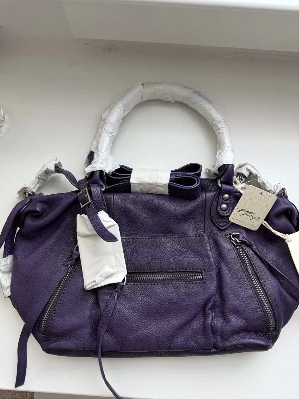 NWT We The Free Baby Emerson Midnight Orchid Free People Boho Leather